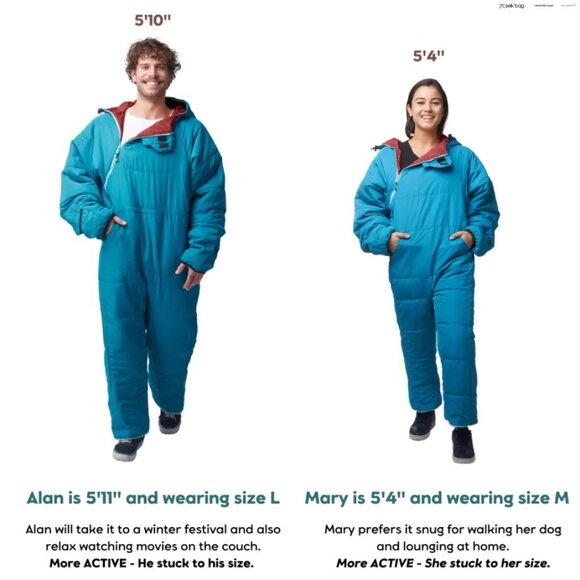 Selk' Bag Suit, Green, Large - Picture 3 of 4